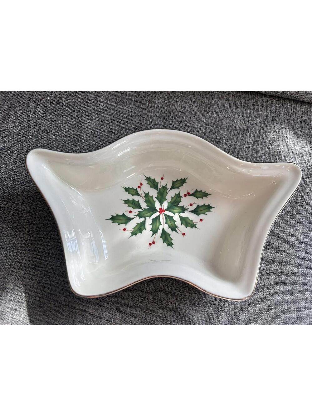 Lenox Holiday Tree Divided Dish American by Design MIDDLE REPLACEMENT PIECE ONLY